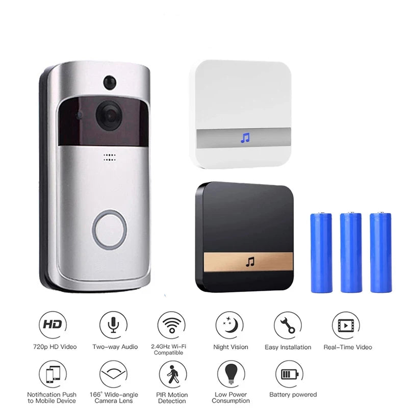 Campainha Camera Alarm Wireless Security