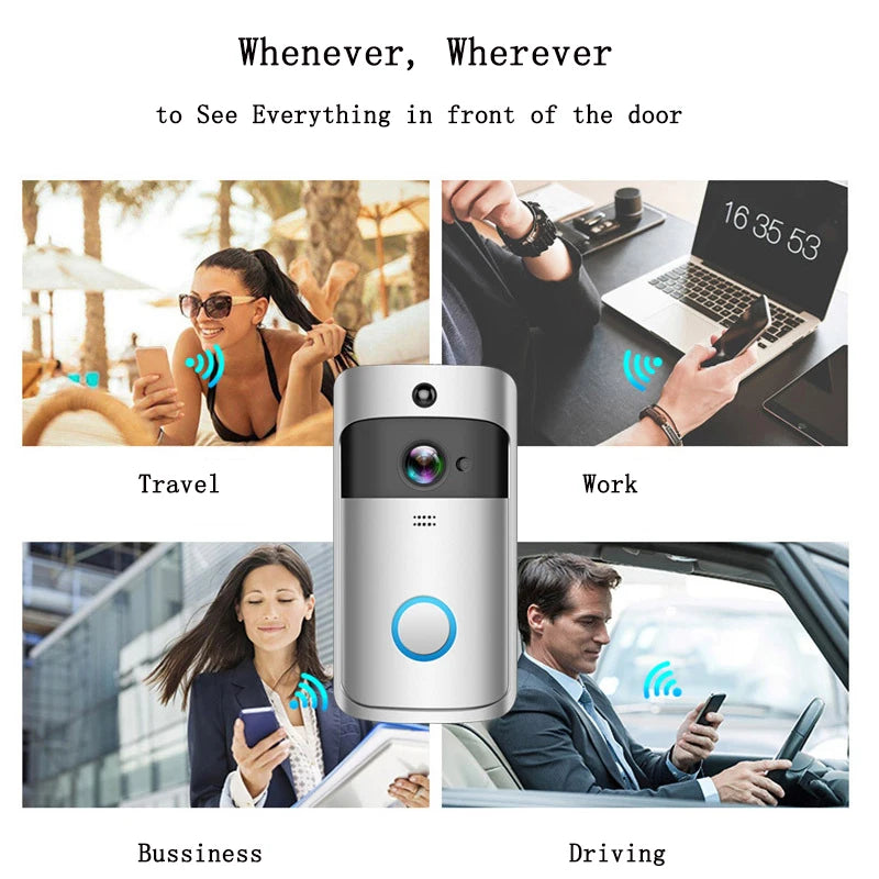 Campainha Camera Alarm Wireless Security